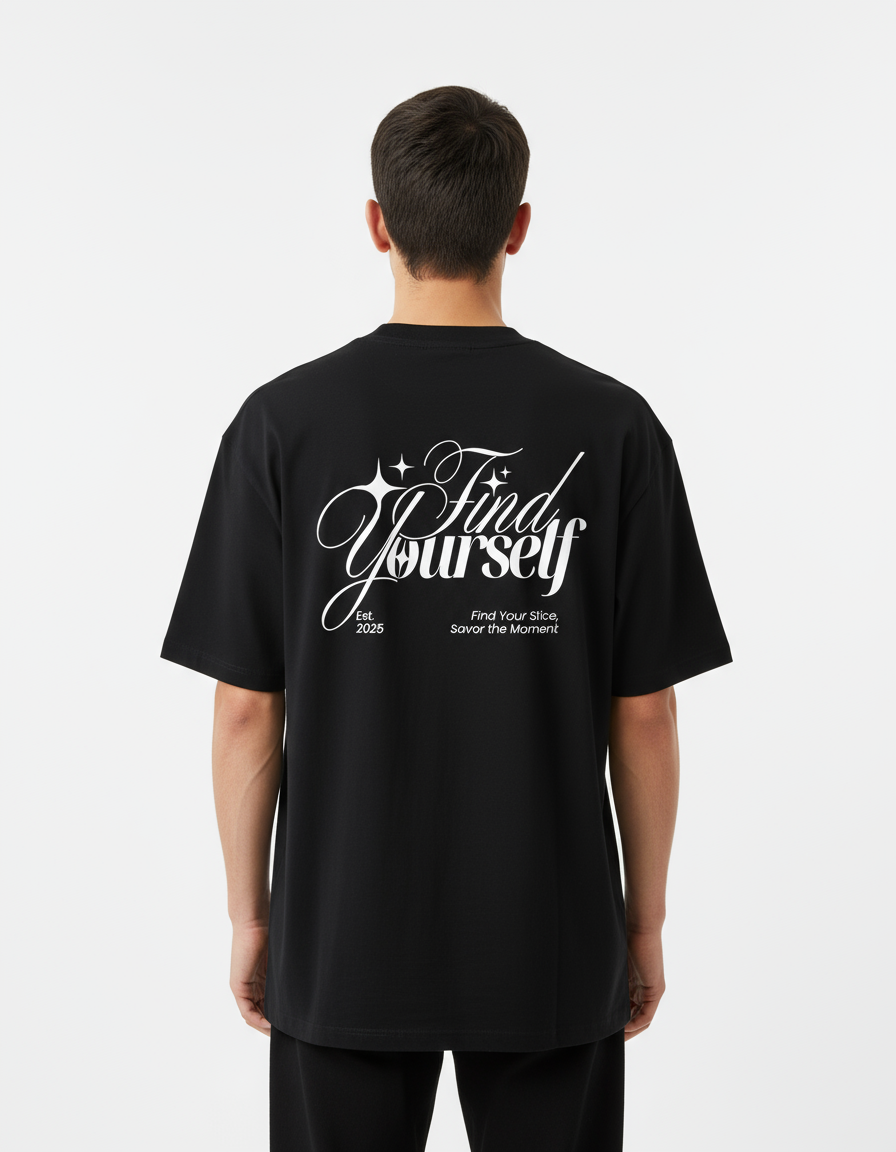 "Find Yourself" Oversized Tee - Half Sleeve