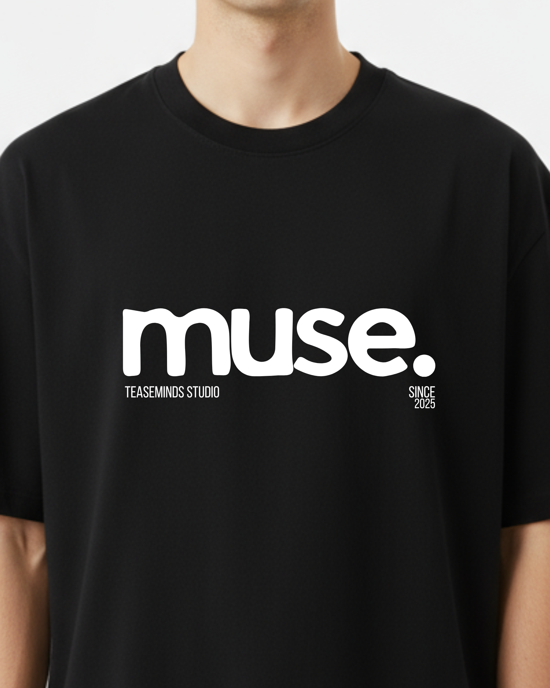 "Muse" Oversized Tee - Half Sleeve