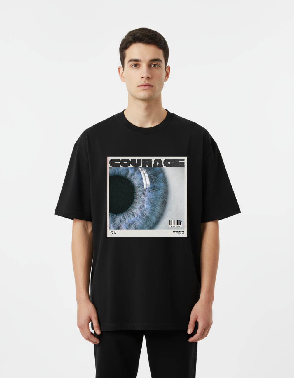 "Courage" Oversized Tee - Half Sleeve
