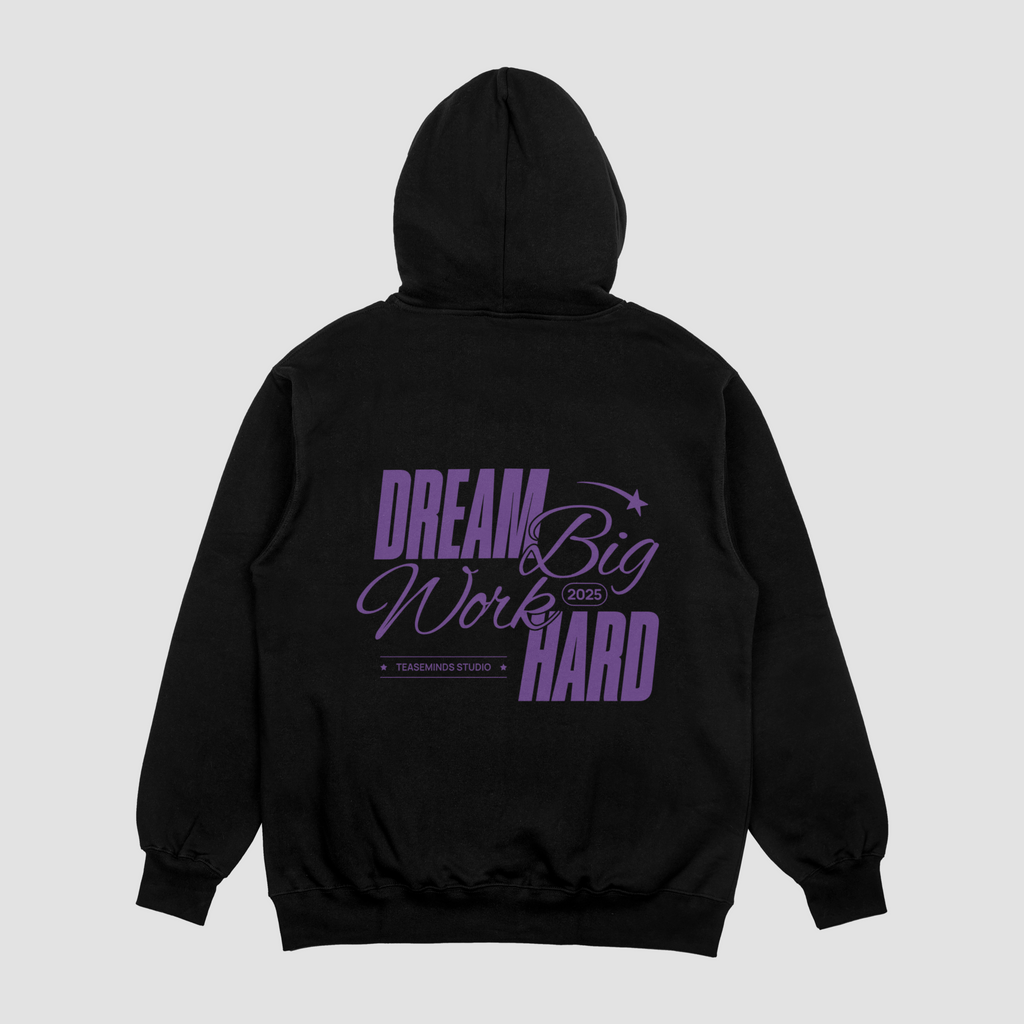 Dream Big Streetwear Hoodie - Black