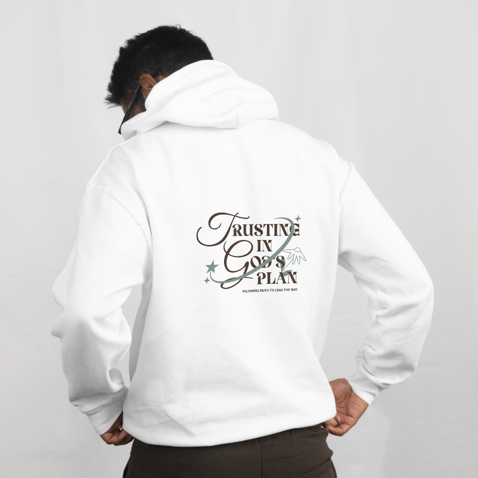 Trusting in God's Plan Hoodie - White