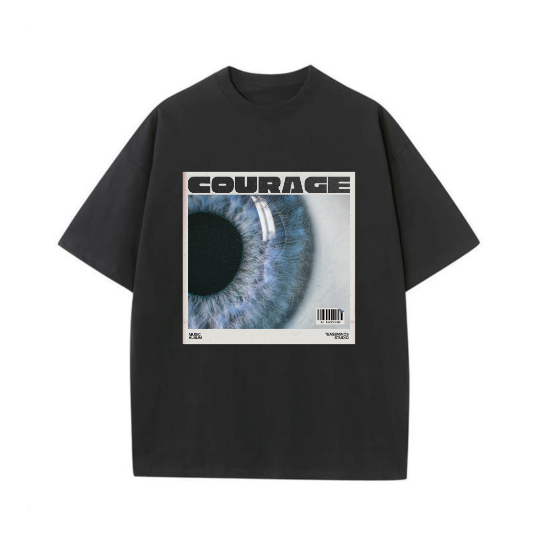 "Courage" Oversized Tee - Half Sleeve