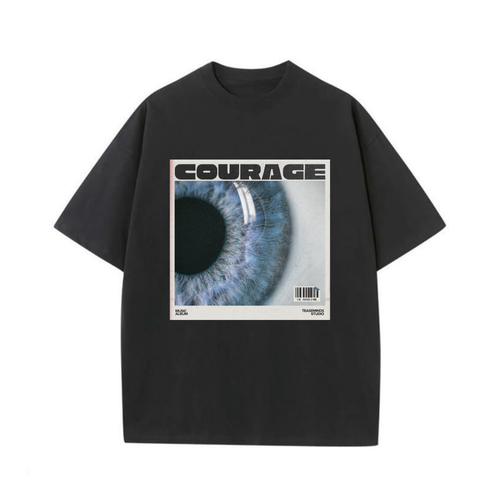 "Courage" Oversized Tee - Half Sleeve